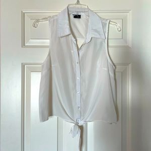 Urban Outfitters Cropped Tie-Front Shirt